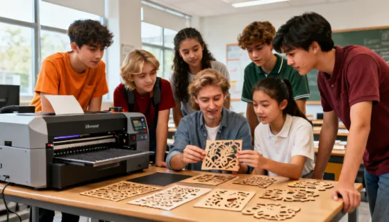 Laser engraving in STEM education