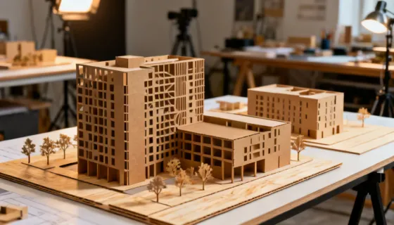 Laser cut architectural scale models