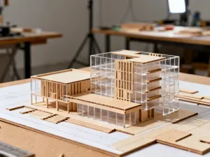 Laser cut architectural model