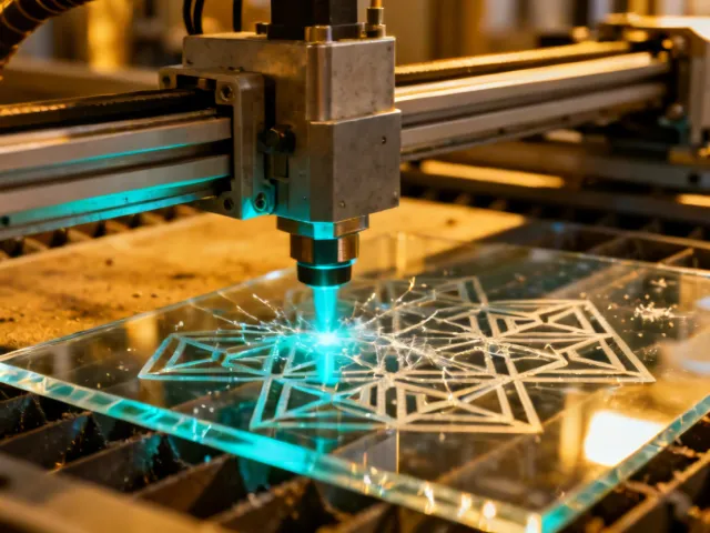 Epilog Laser system delivering precision engraving on acrylic